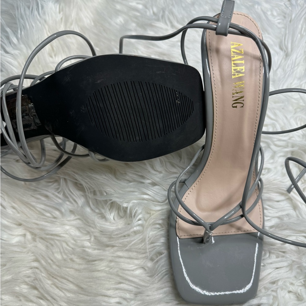 AKIRA AZALEA WANG NIGHTS IN MIAMI STILETTO SANDAL IN GREY - Picture 6 of 10